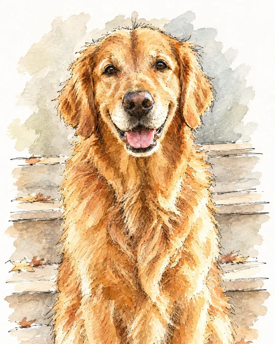 Sunny — Ink & Watercolor style