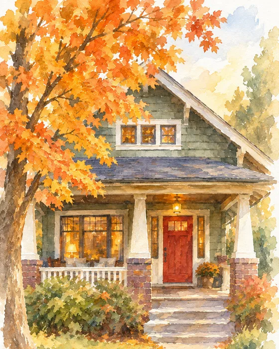 Maple in watercolor — Watercolor style