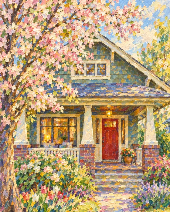 Your house painted in the Garden style